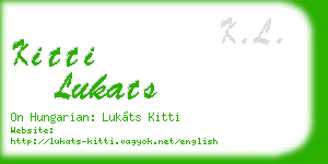 kitti lukats business card
